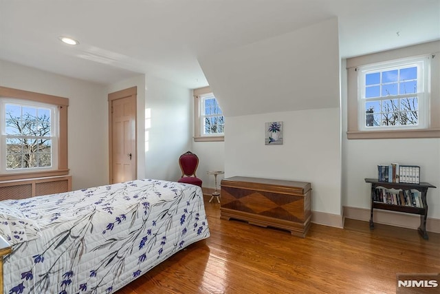 bedroom featuring hardwood / wood-style floors