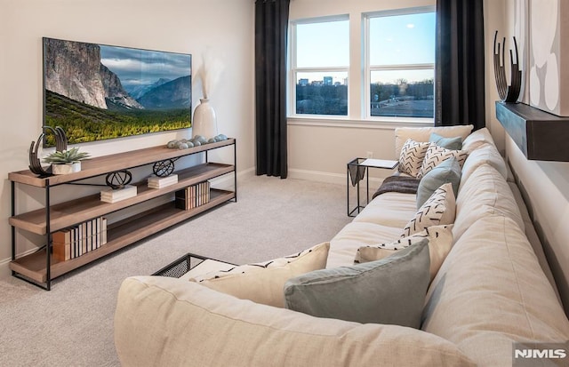 view of carpeted living room