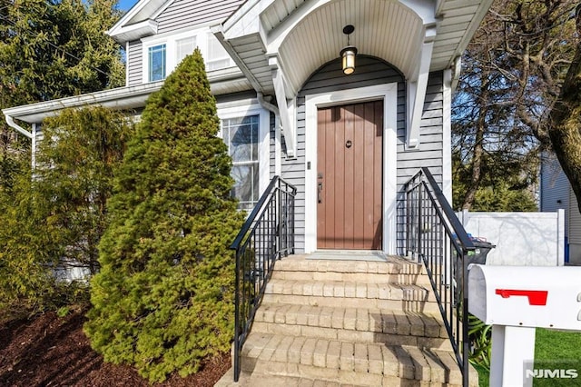 view of doorway to property