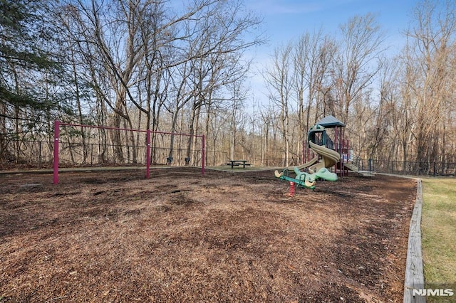 view of yard featuring a playground