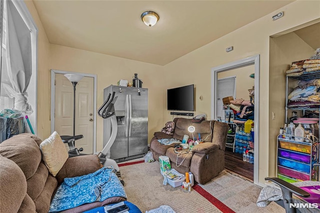 living room featuring carpet floors