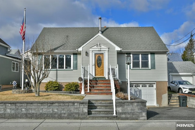 view of front facade with a garage