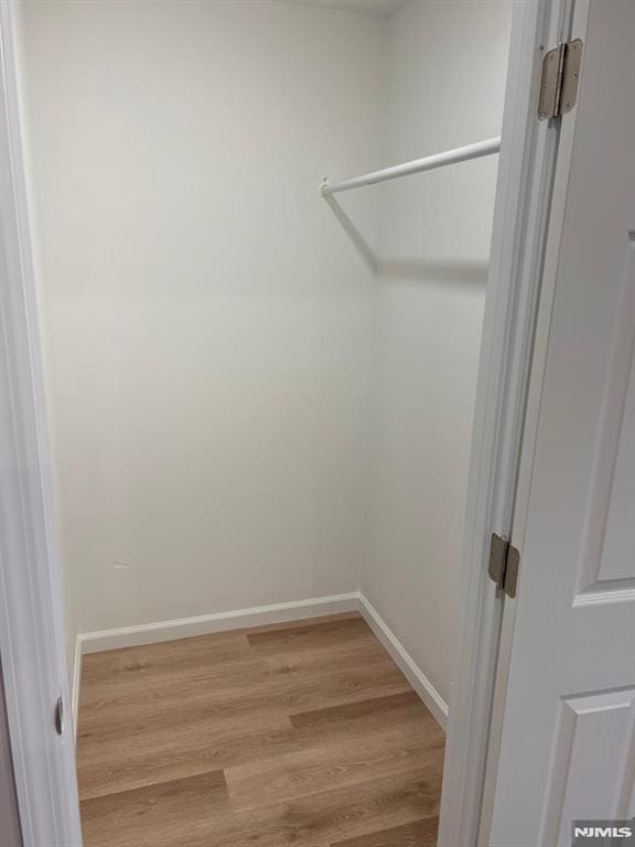 spacious closet featuring wood-type flooring