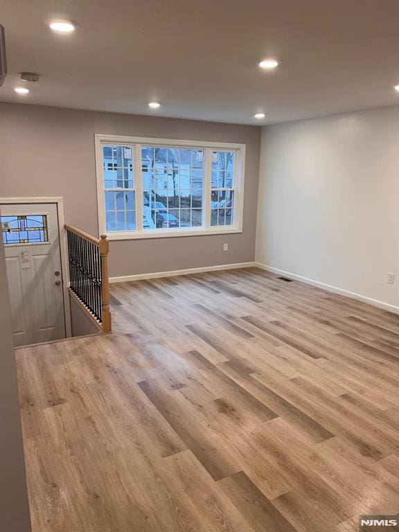 interior space featuring light hardwood / wood-style floors