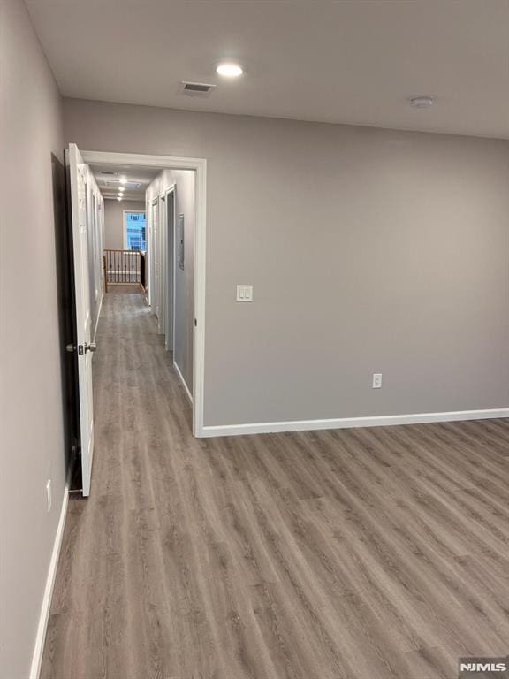 hall featuring light wood-type flooring