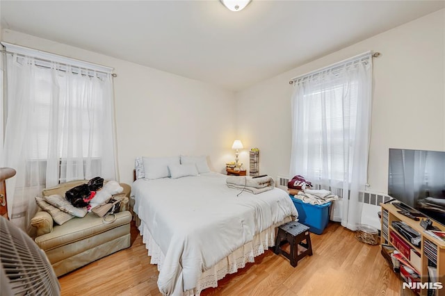 bedroom featuring light hardwood / wood-style flooring