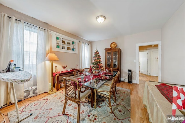 dining room featuring light wood-type flooring