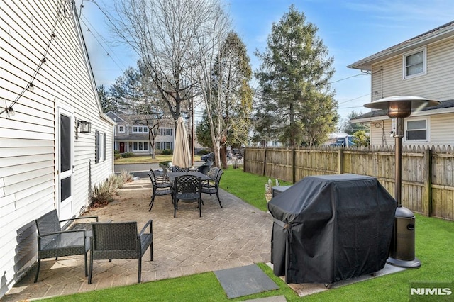 view of patio / terrace featuring area for grilling