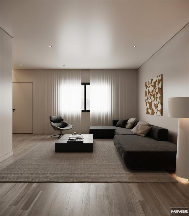 bedroom featuring wood-type flooring