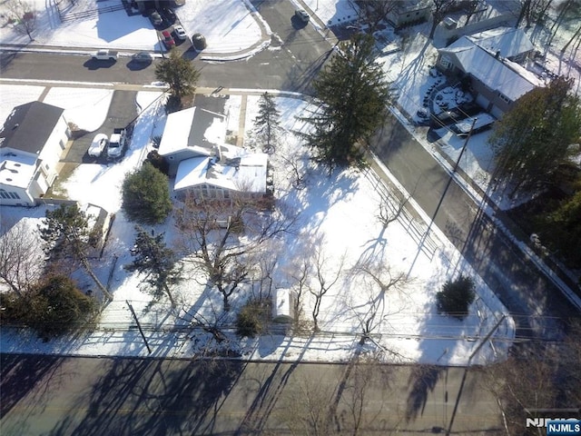 view of snowy aerial view