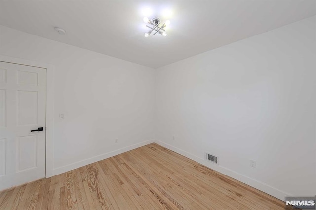 empty room featuring light hardwood / wood-style flooring