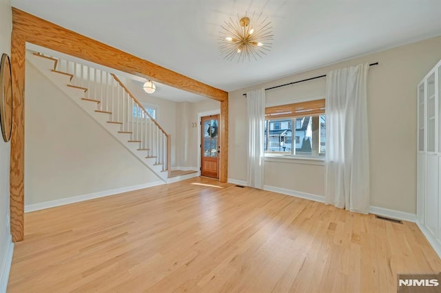 foyer featuring light wood-type flooring