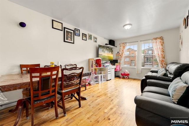 interior space with light wood-type flooring