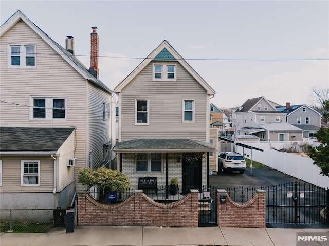 view of front of home with covered porch