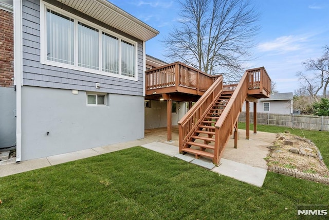 exterior space featuring a wooden deck