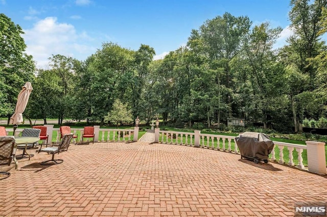 view of patio / terrace featuring area for grilling