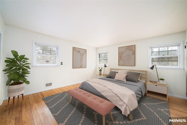 bedroom featuring wood-type flooring