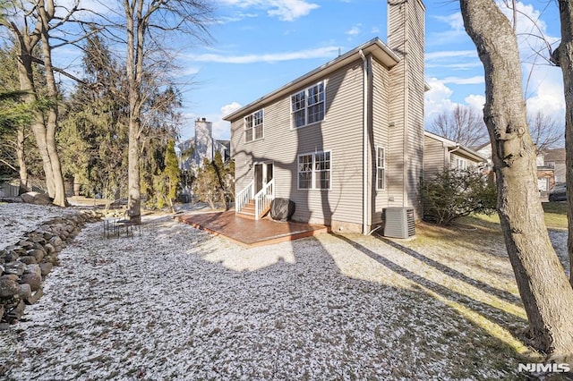 back of house featuring a patio and central AC unit