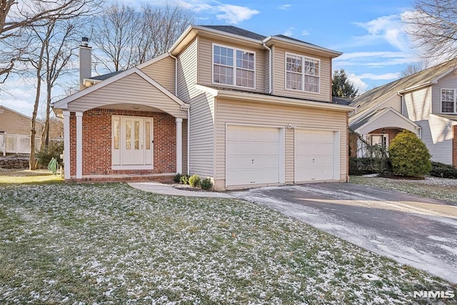 front facade featuring a garage