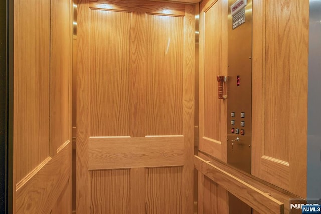 interior details with elevator