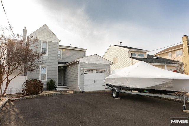 view of front facade with a garage