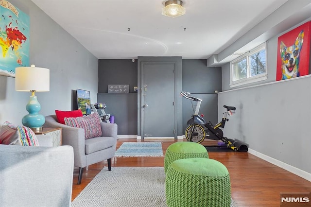 interior space featuring wood-type flooring