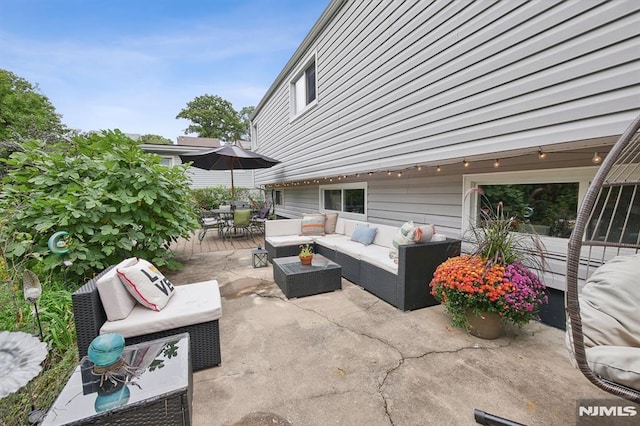 view of patio / terrace with outdoor lounge area