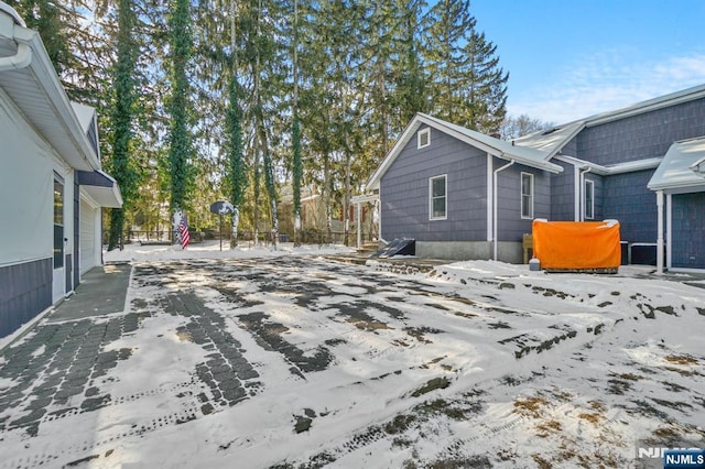 view of snowy yard