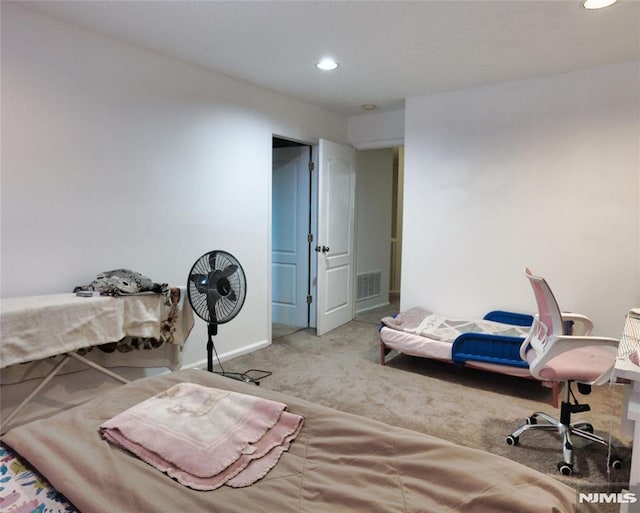 bedroom with carpet floors