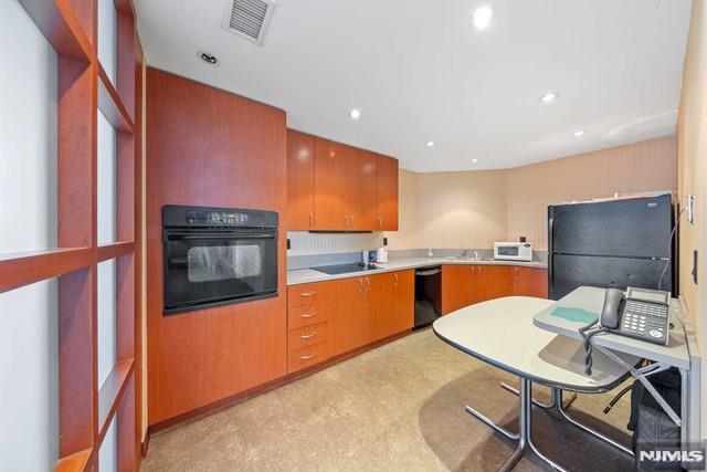 kitchen with black appliances