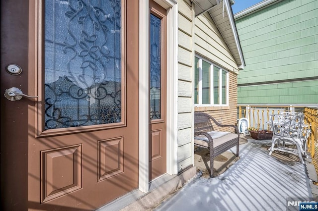 property entrance with a porch