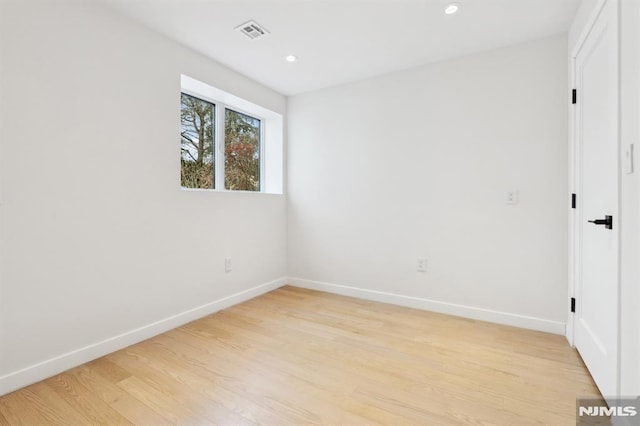 empty room featuring light wood-type flooring