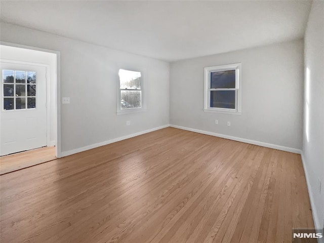 empty room featuring light hardwood / wood-style flooring