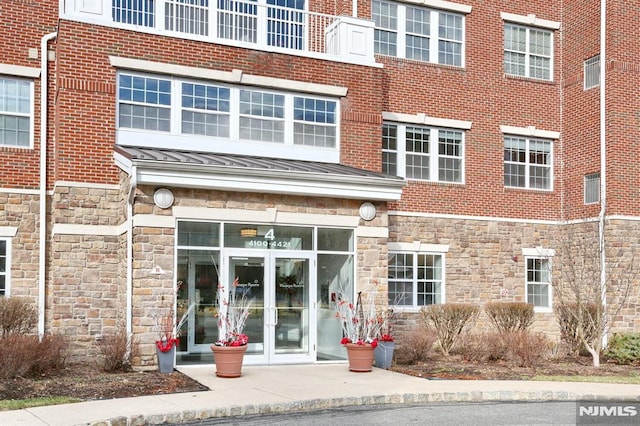 exterior space featuring french doors