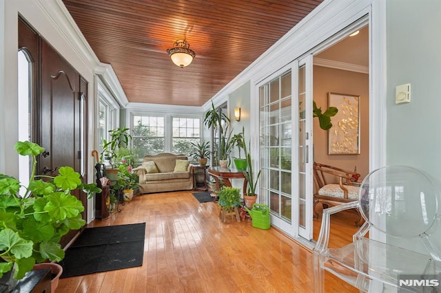 view of sunroom