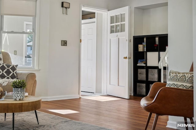 interior space featuring wood-type flooring