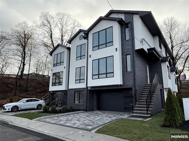 contemporary house with a garage