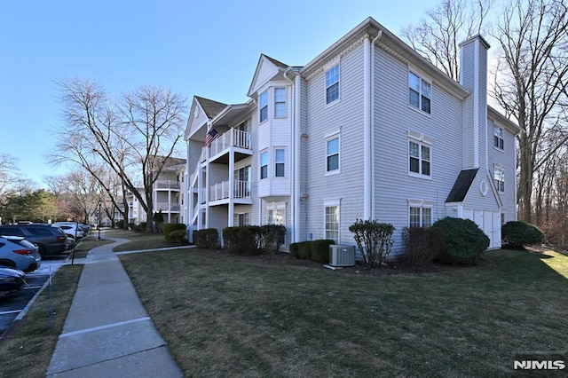 view of property with central AC