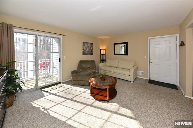 view of carpeted living room