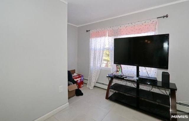 bedroom featuring crown molding