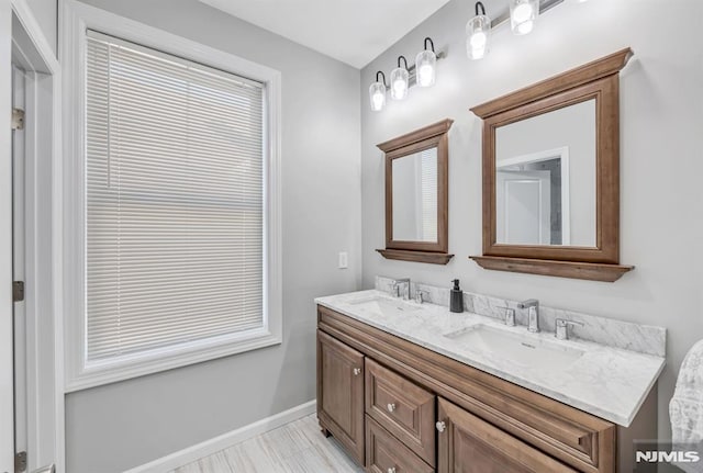 bathroom featuring vanity