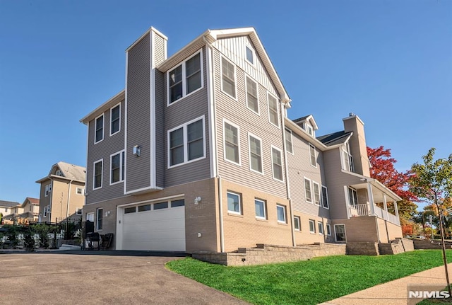 view of property with a garage