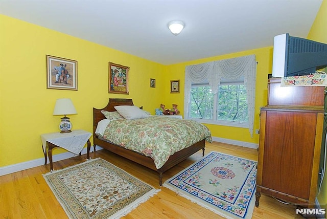 bedroom featuring hardwood / wood-style floors