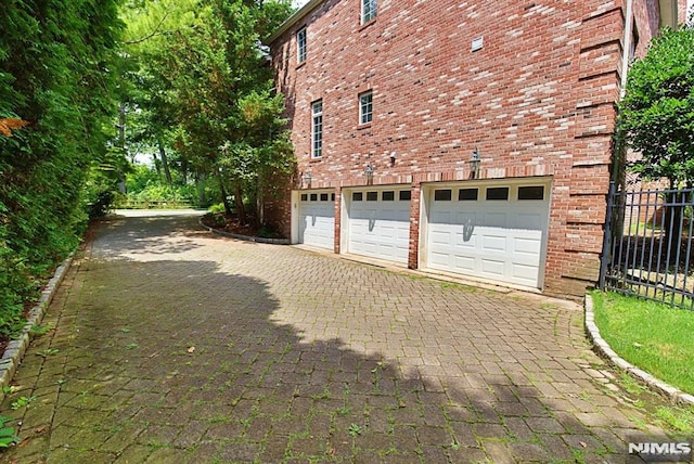 view of home's exterior featuring a garage