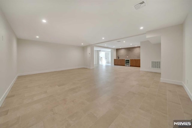 interior space featuring wine cooler