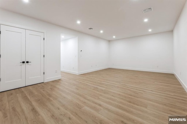 interior space featuring light hardwood / wood-style floors