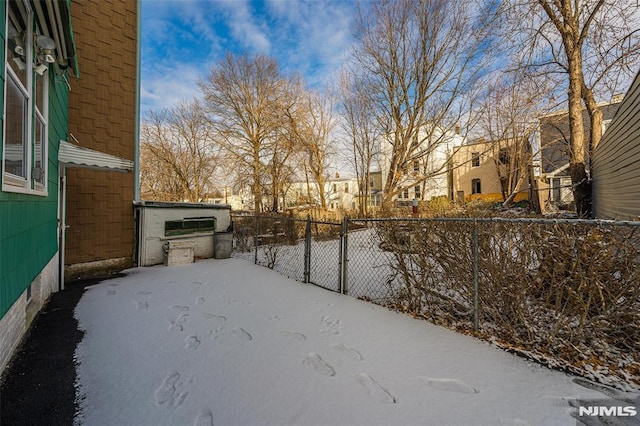 view of snowy yard