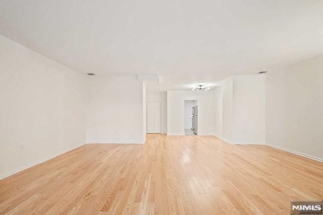 empty room featuring light hardwood / wood-style flooring