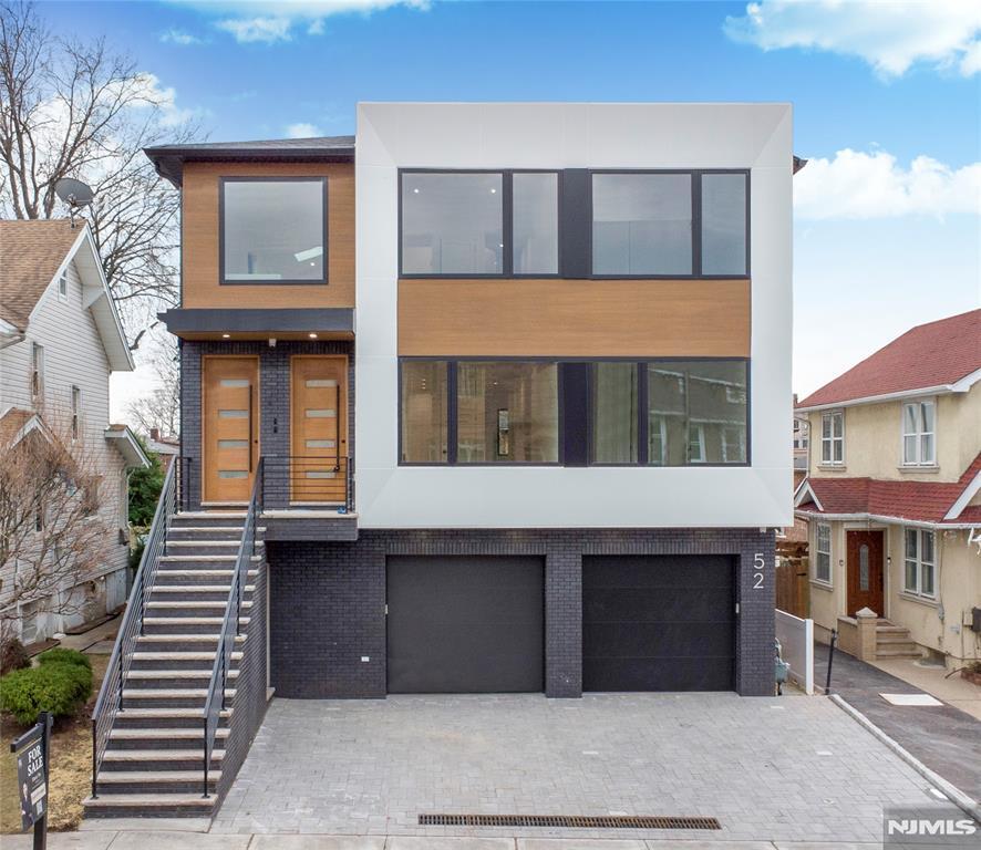 modern home featuring a garage