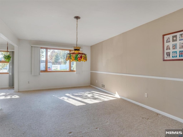 empty room with carpet flooring and a healthy amount of sunlight